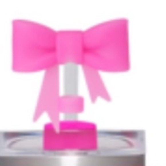 Stanley Pink Bow Straw Holder - Picture 2 of 2